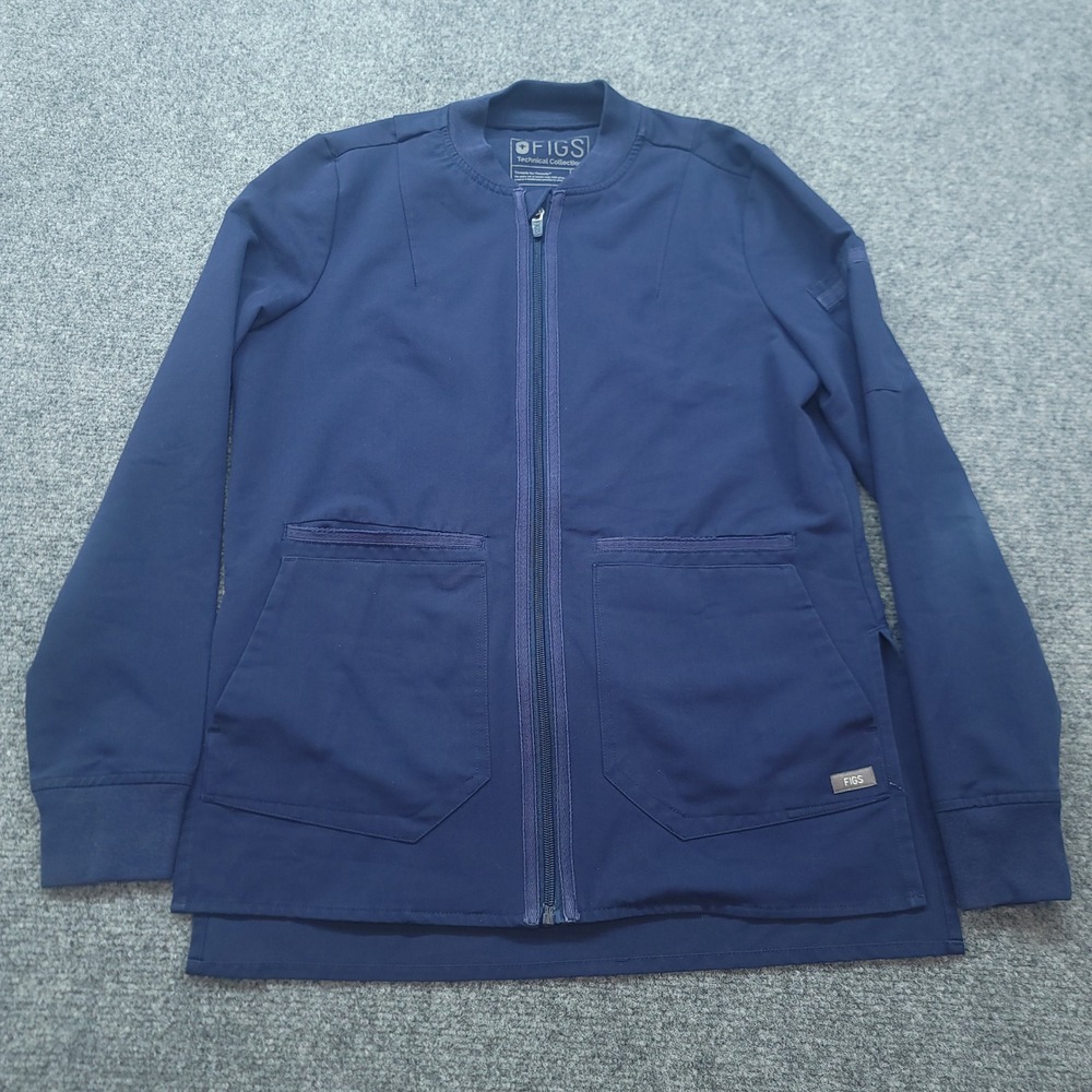 FIGS Technical Collection Navy Blue Full Zip Scrub Jacket XXS W18SW1007